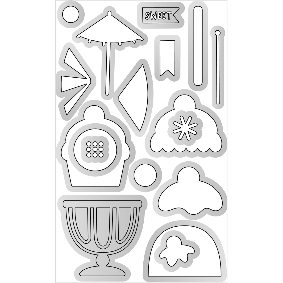Doodlebug Sweet Celebration Doodle Cuts Dies 9201 actual dies