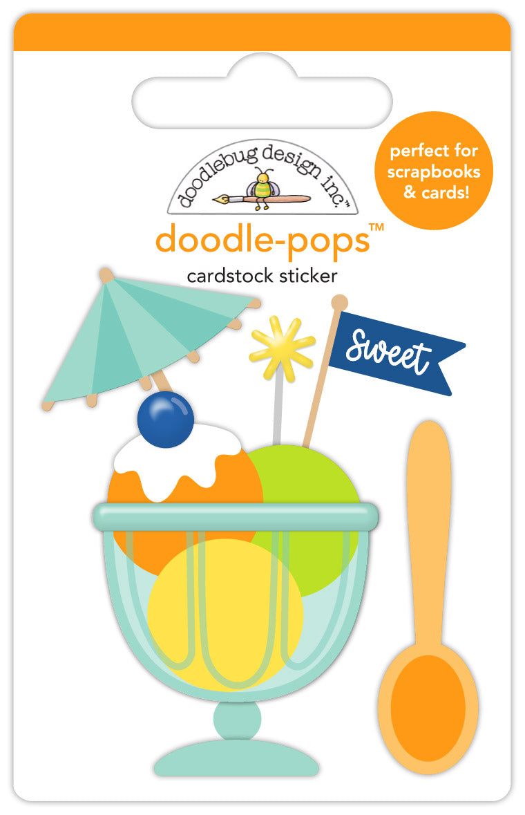 Doodlebug Sweet Treat Doodle Pops 3D Stickers 9181