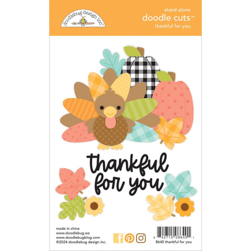 Doodlebug Thankful for You Doodle Cuts 8640