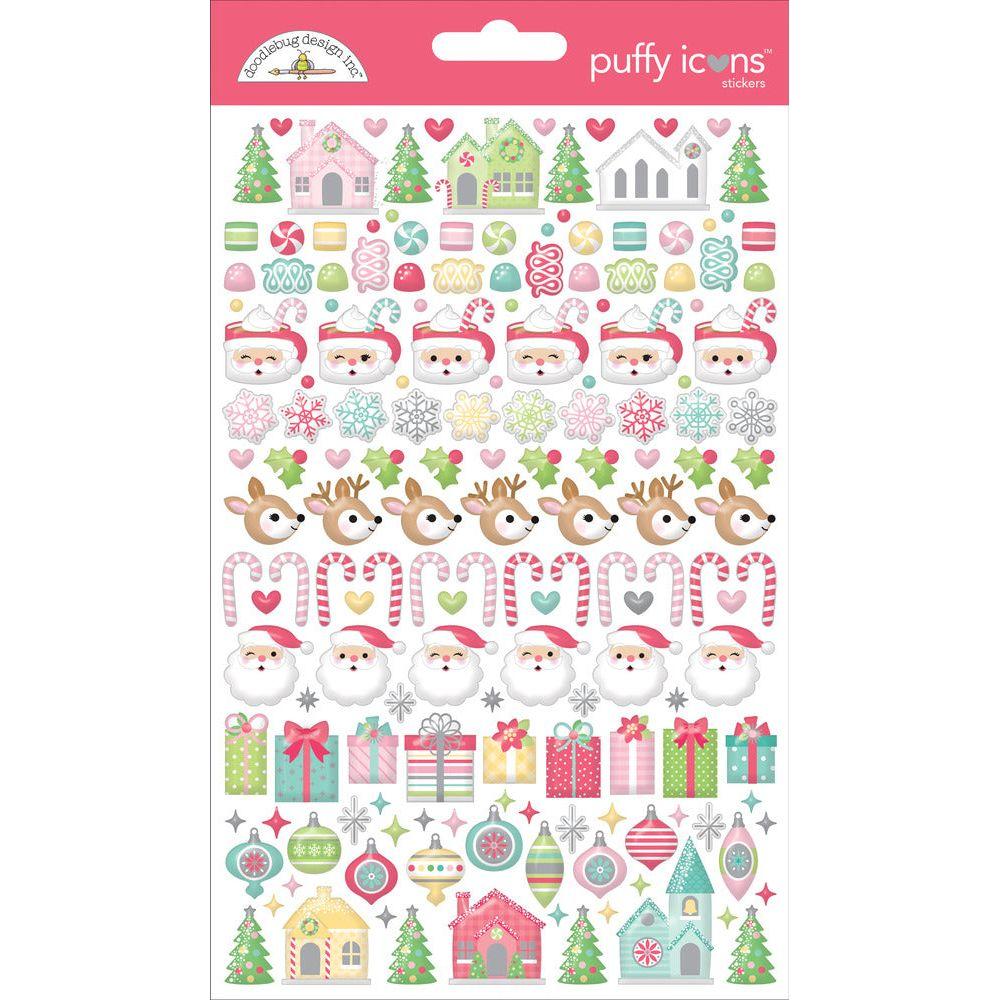 Doodlebug Tinsel Time Puffy Icons Stickers 8735