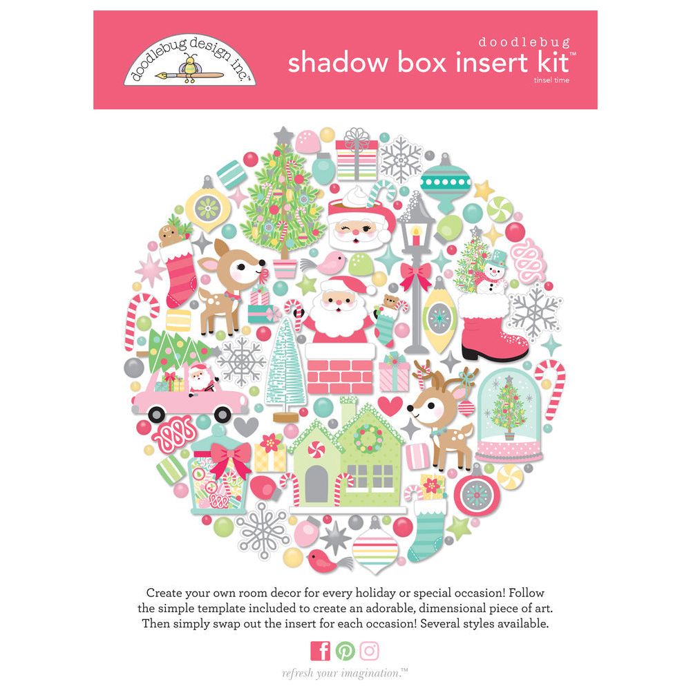 Doodlebug Tinsel Time Shadow Box Kit 8771