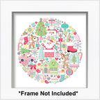 Doodlebug Tinsel Time Shadow Box Kit 8771 with frame