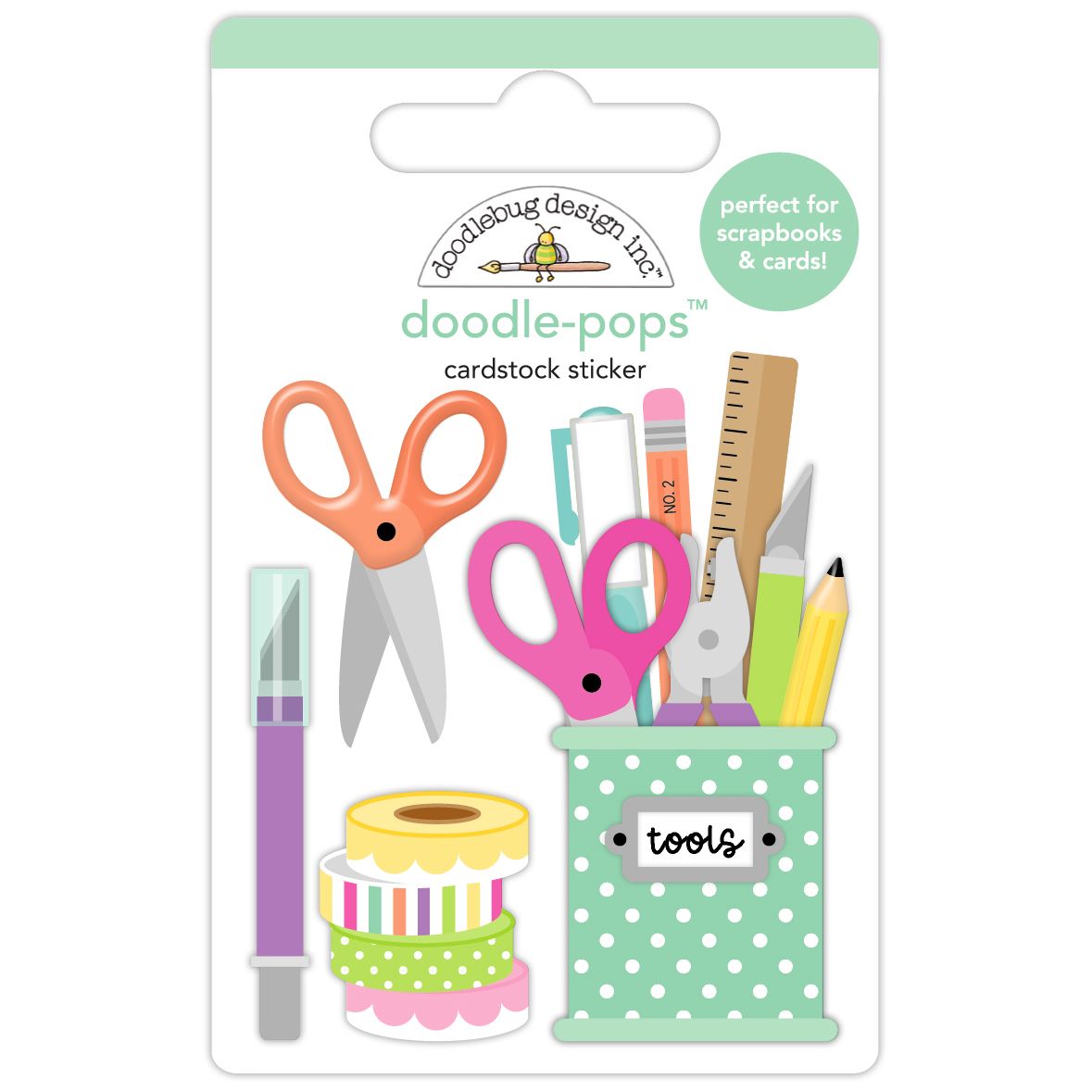 Doodlebug Tools of The Trade Doodle-Pops 3D Stickers 9071