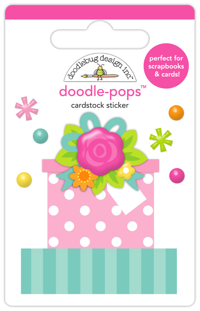 Doodlebug Wrapped in Ribbons Doodle-Pops 3D Stickers 9129