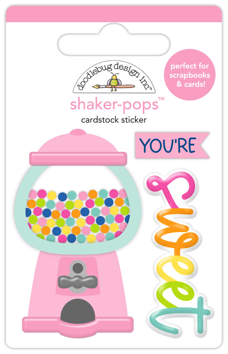 Doodlebug You're Sweet Shaker Pops 3D Stickers 9128