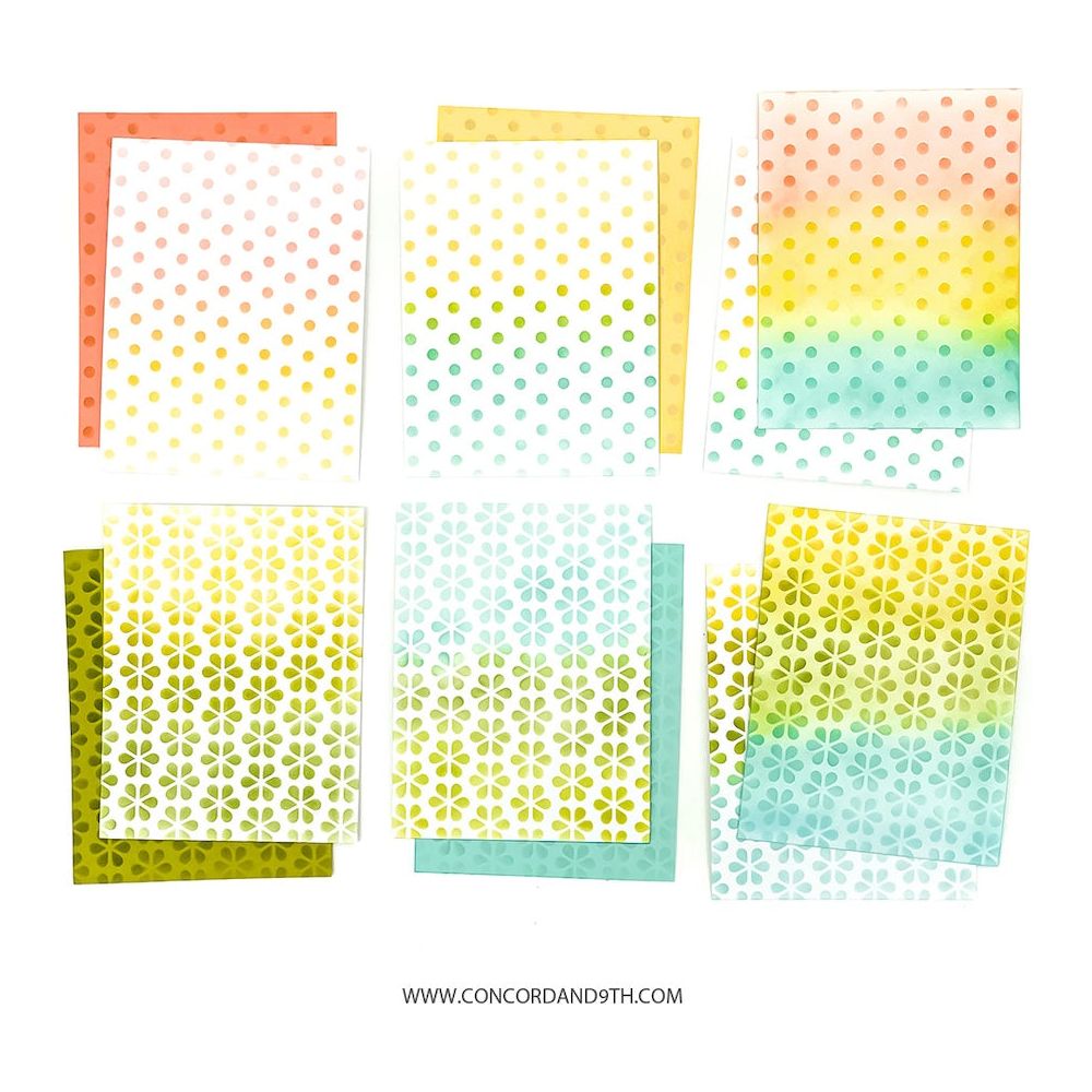 Concord & 9th Dots and Blossoms Stencil Set 12112 product