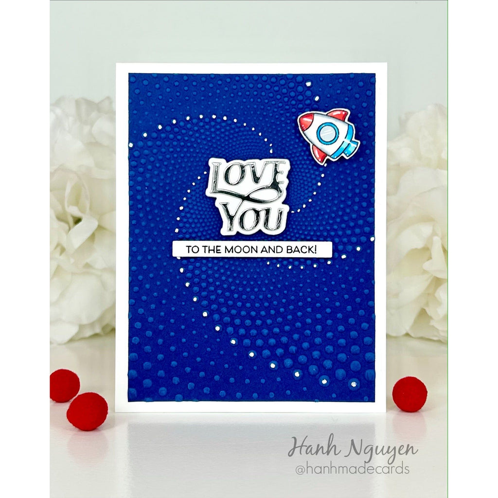 Simon Says Stamp Embossing Folder Dotted Spiral sf477 STAMPtember Love You Card | color-code:ALT06