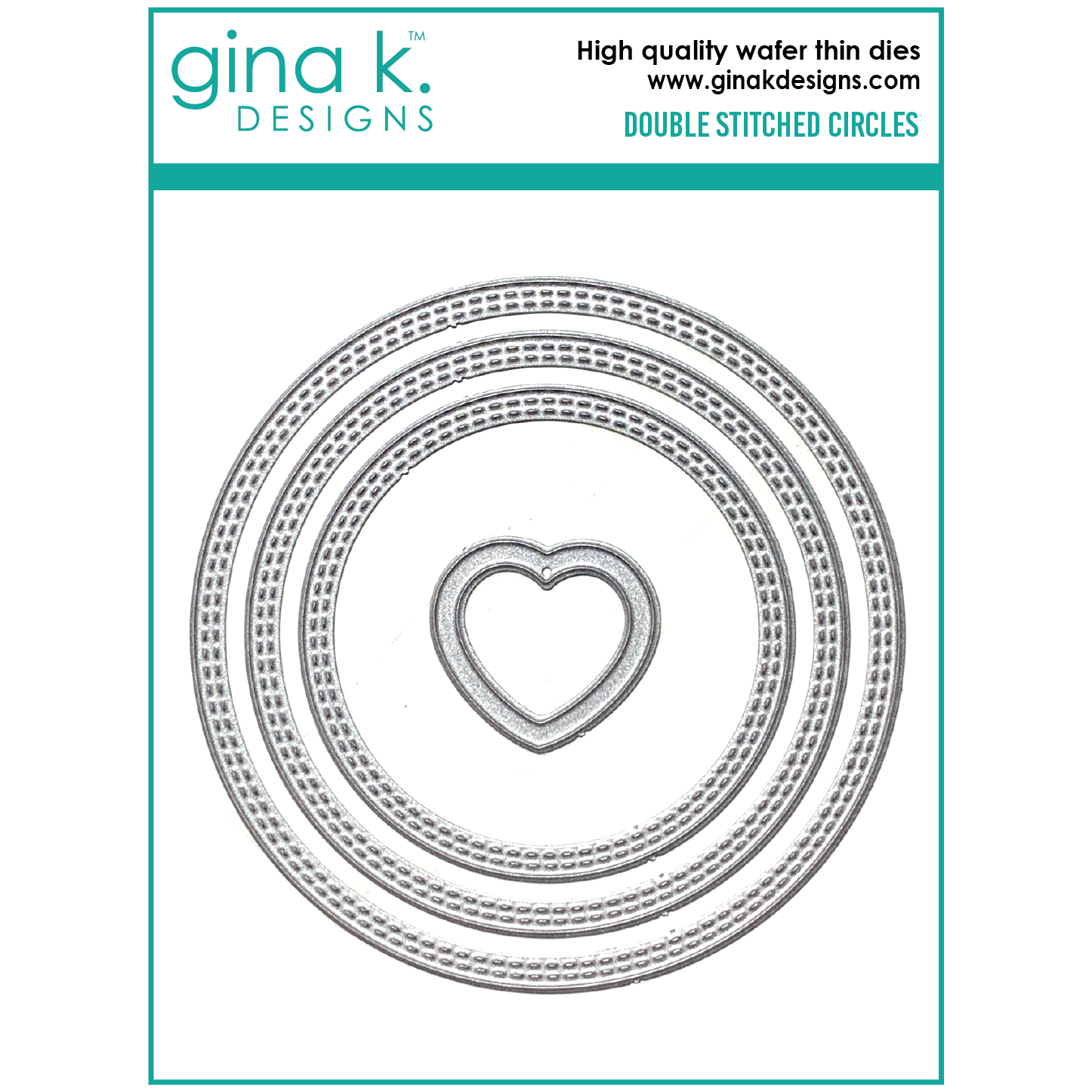 Gina K Designs DOUBLE STITCHED CIRCLE Die Set 0626