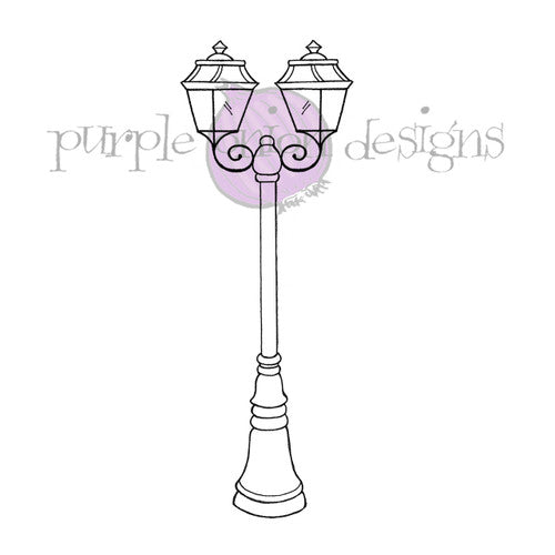 Purple Onion Designs Double Street Light Cling Stamp pod1370