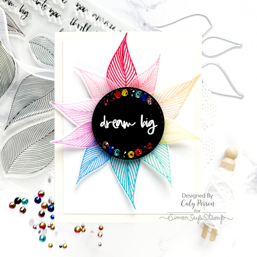 Simon Says Stamps and Dies Dreamy Leaves set752dl Be Bold Dream Big Card | color-code:ALT03