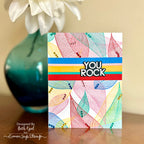 Simon Says Clear Stamps Dreamy Leaves 2042msc Be Bold You Rock Card