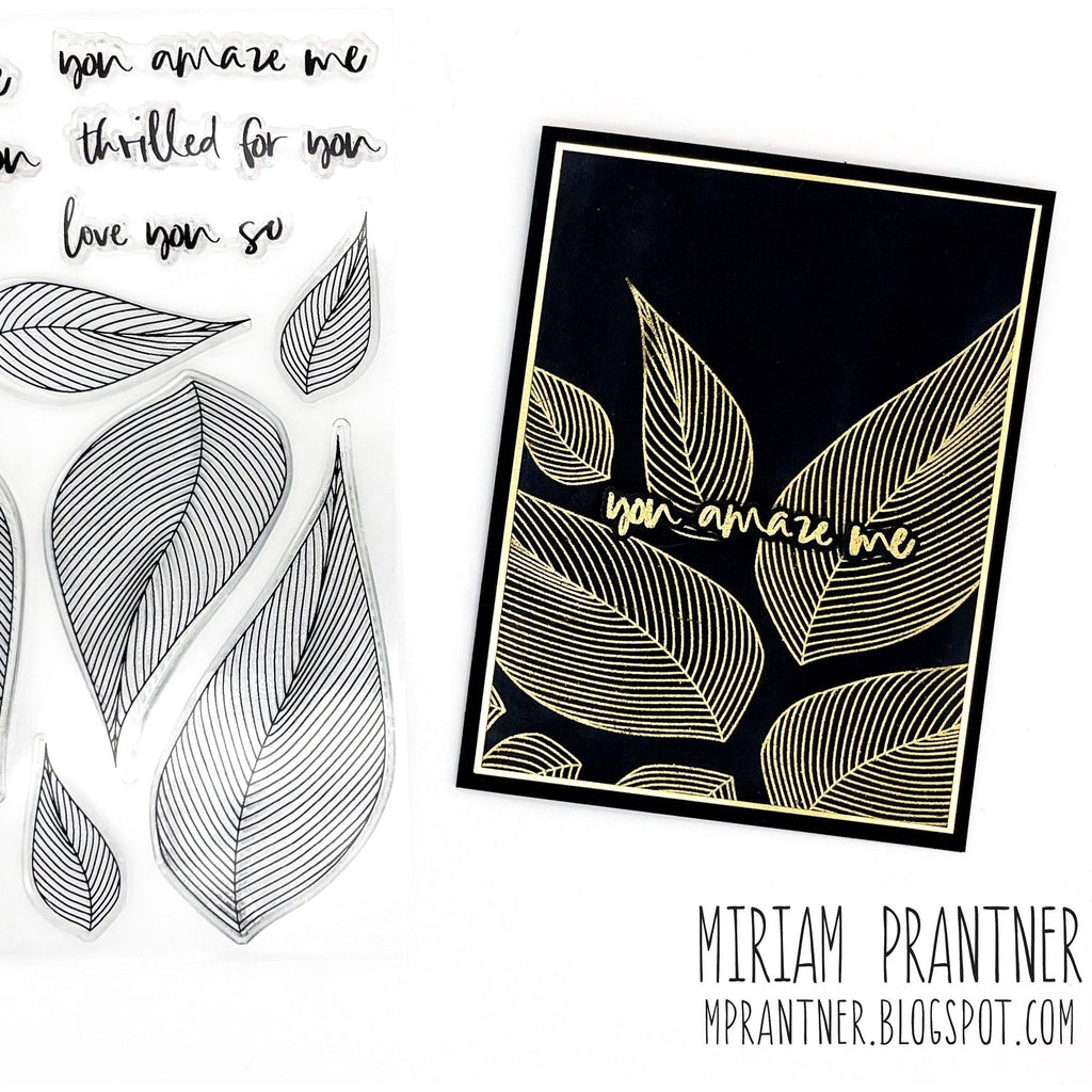 Simon Says Clear Stamps Dreamy Leaves 2042msc Be Bold You Amaze Me Card | color-code:ALT04