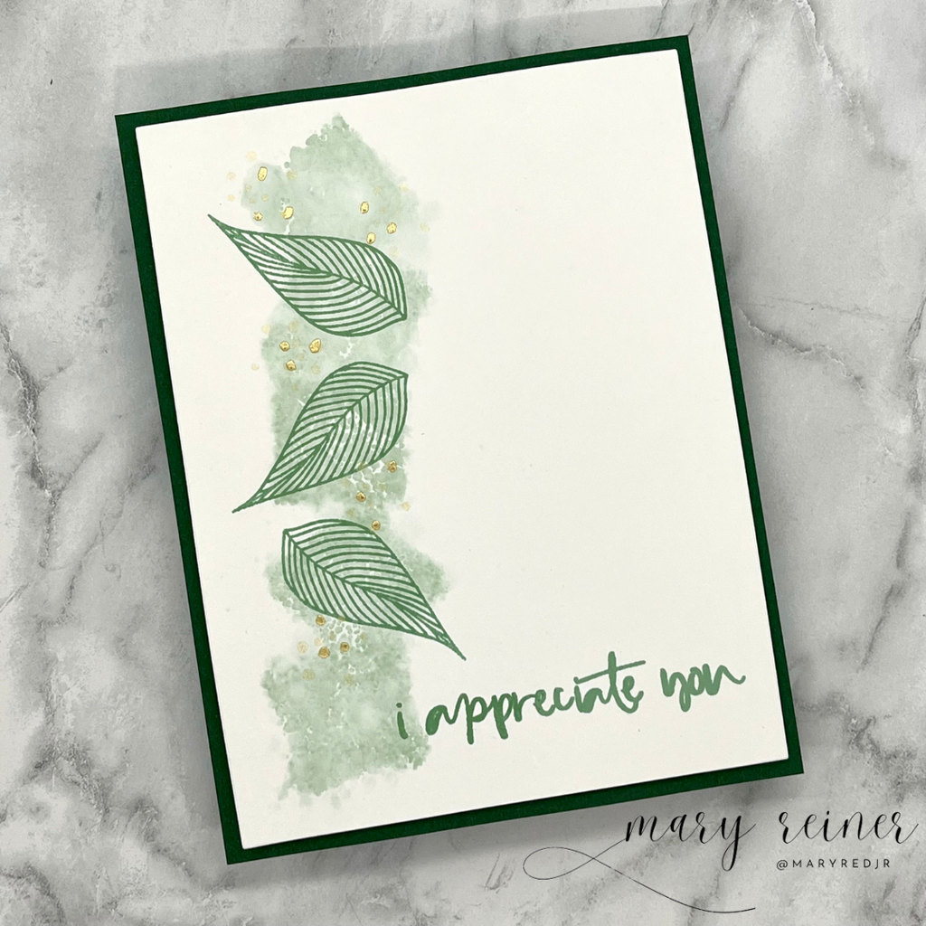 Simon Says Clear Stamps Dreamy Leaves 2042msc Be Bold I Appreciate You Card | color-code:ALT01