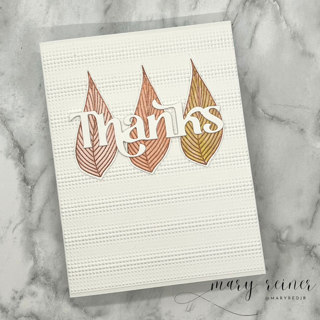 Simon Says Clear Stamps Dreamy Leaves 2042msc Be Bold Thanks Card | color-code:ALT02