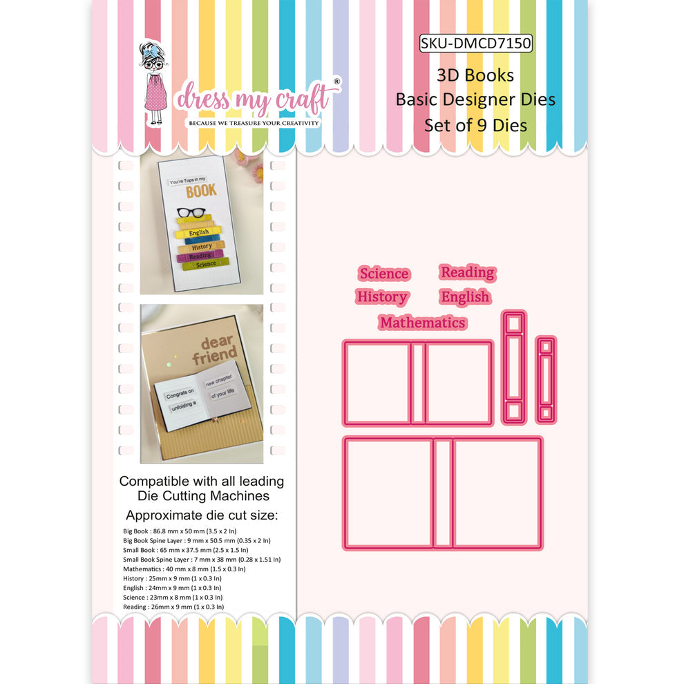 Dress My Craft 3D Books Dies dmcd7150