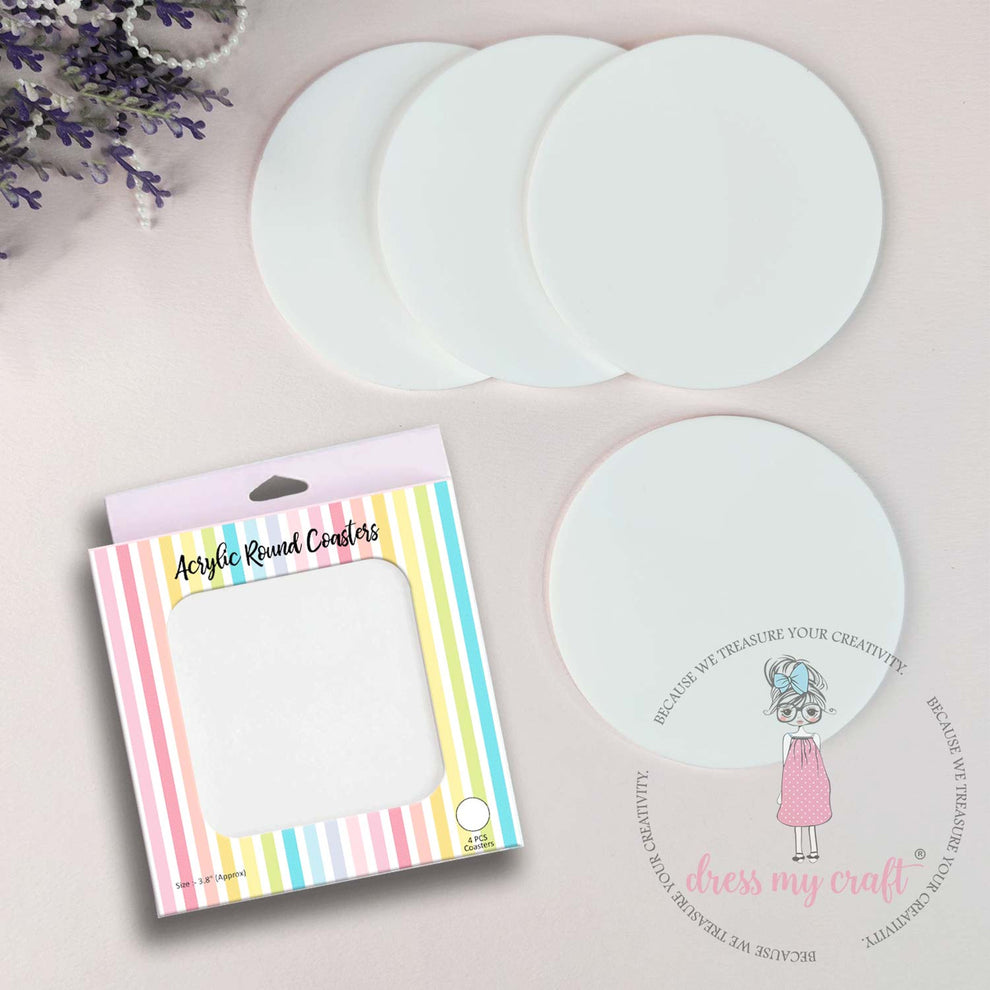 Dress My Craft Acrylic Round Coasters dmca6946