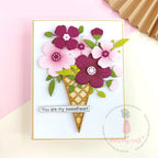 Dress My Craft Blooming Flowers Dies dmcd7018 You Are My Sweetheart Card