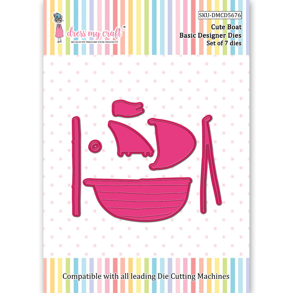 Dress My Craft Cute Boat Dies dmcd5676