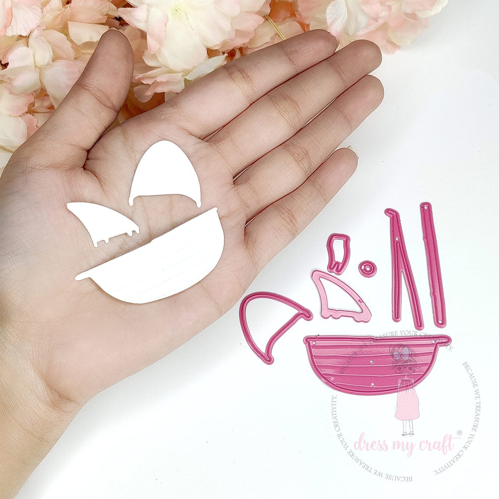 Dress My Craft Cute Boat Dies dmcd5676 Detailed Image