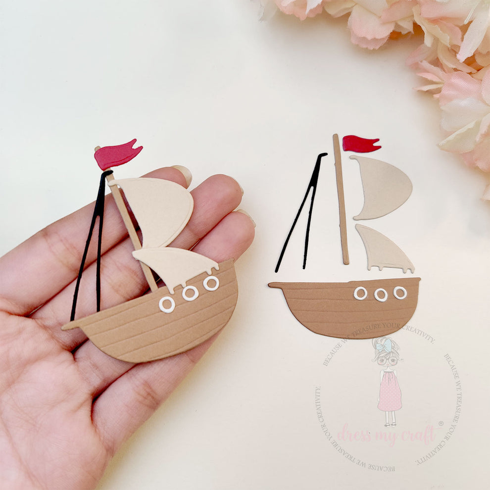 Dress My Craft Cute Boat Dies dmcd5676 Nautical Project