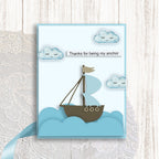 Dress My Craft Cute Boat Dies dmcd5676 Thanks For Being My Anchor Card