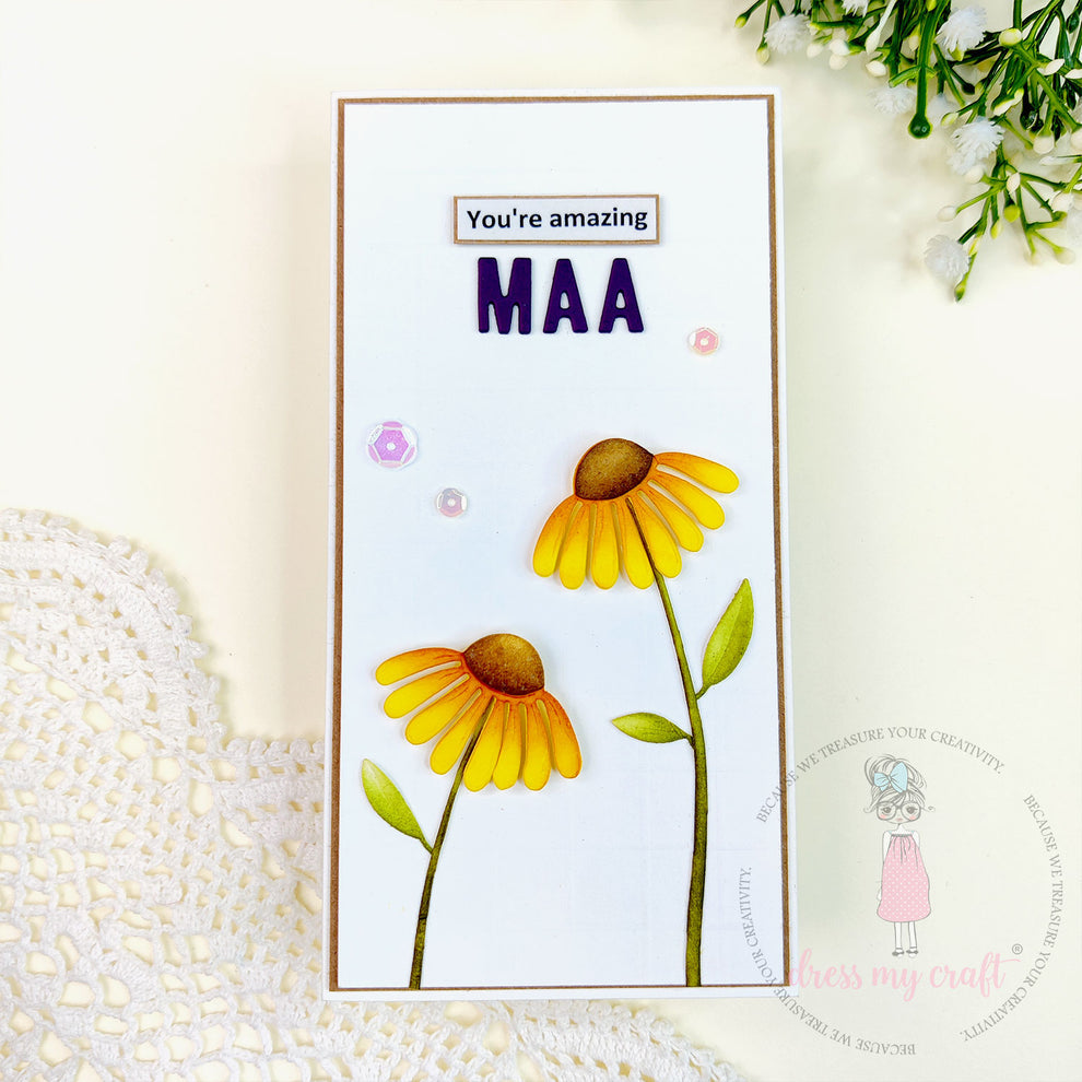 Dress My Craft Daisy Delight Dies dmcd7073 You're Amazing Card