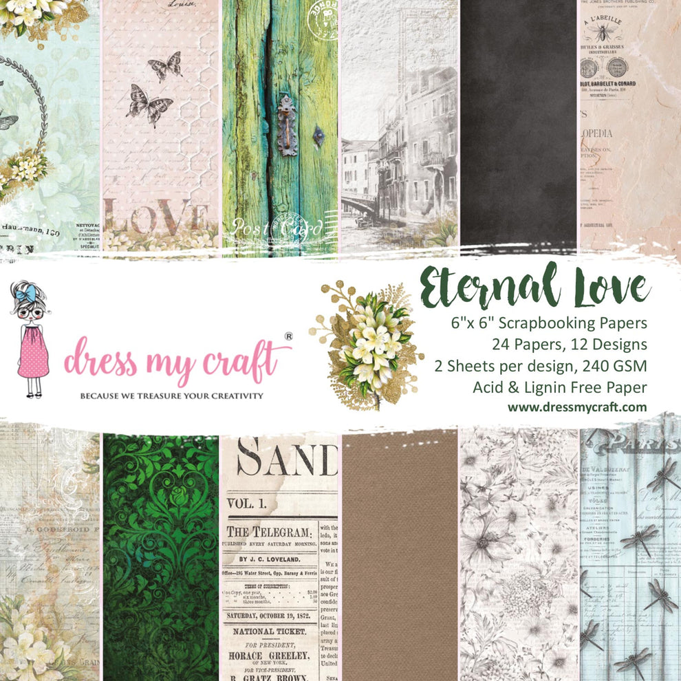 Dress My Craft Eternal Love 6 x 6 Paper Pad dmcp5094