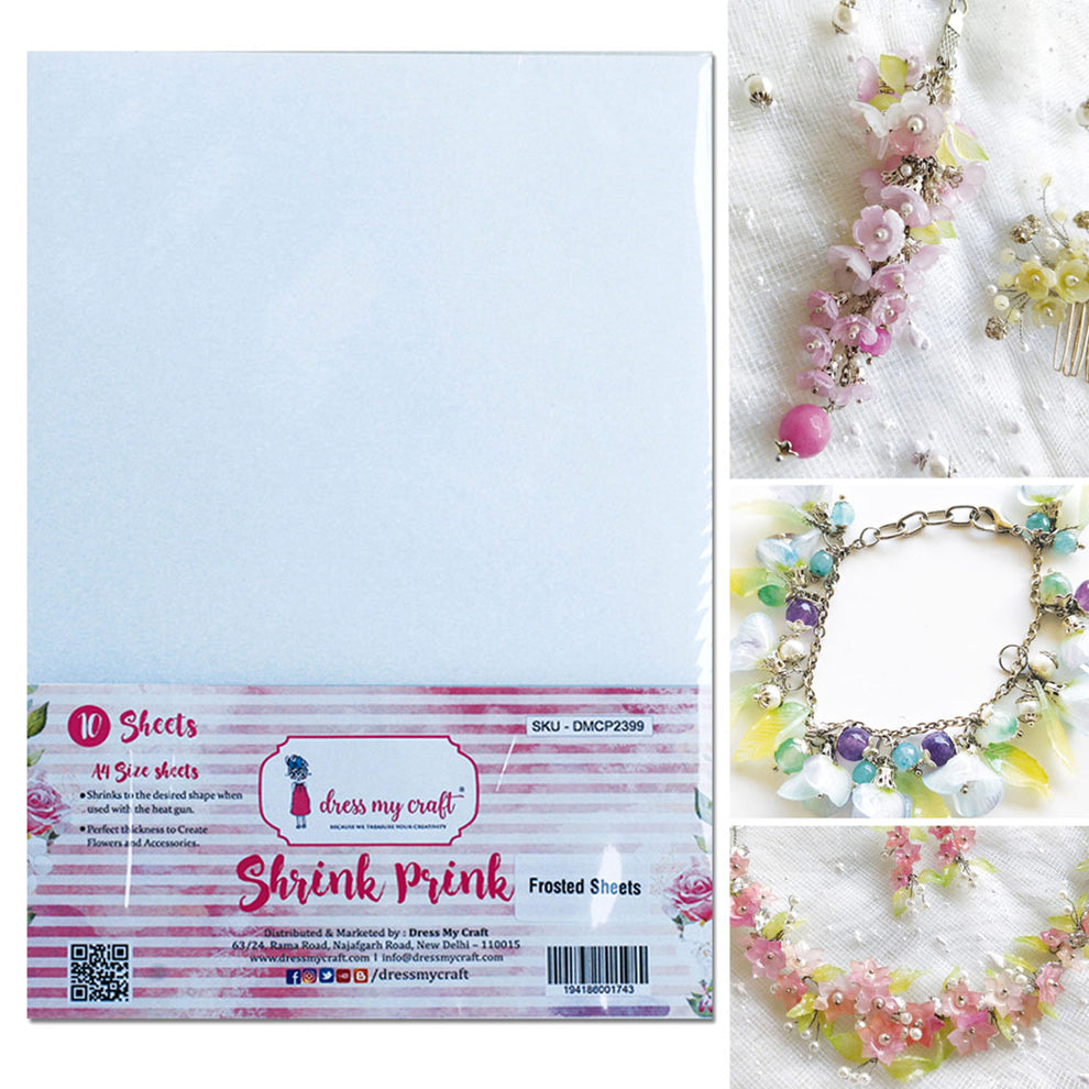 Dress My Craft Frosted Glass A4 Shrink Prink Sheets dmcp2399