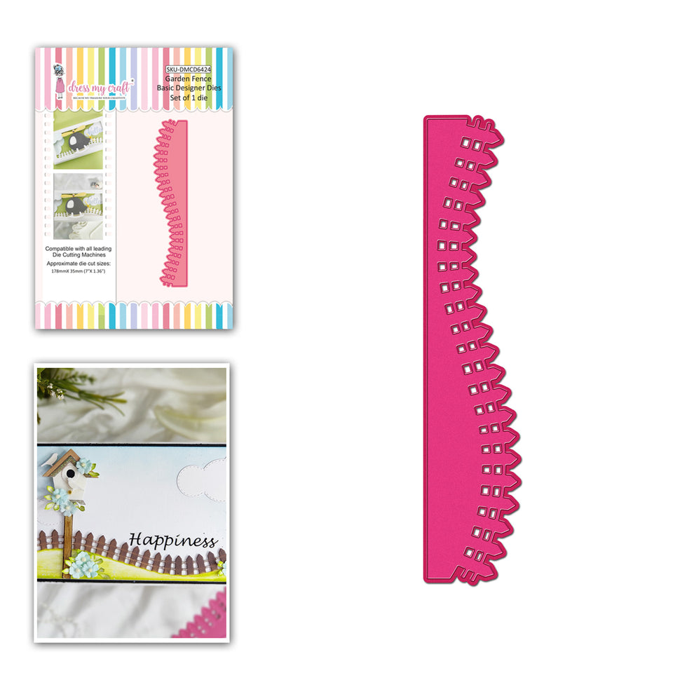 Dress My Craft Garden Fence Dies dmcd6424