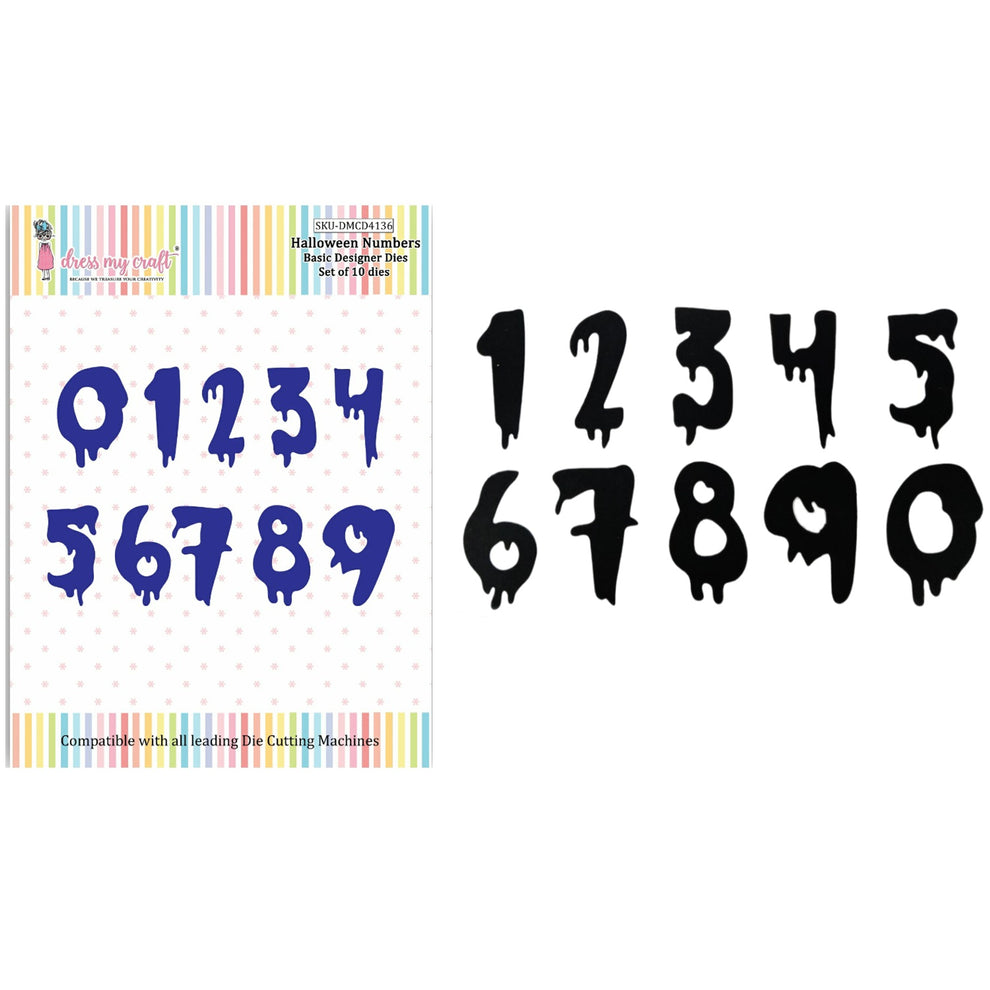 Dress My Craft Halloween Numbers Dies dmcd4136
