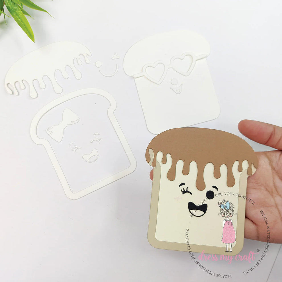 Dress My Craft Happy Bread Dies dmcd6083 Detailed Image