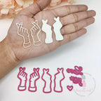 Dress My Craft Korean Love Sign Dies dmcd6963 Detailed View
