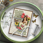 Dress My Craft La Belle Fleur 6 x 6 Paper Pad dmcp6117 Beauty In Simplicity Card