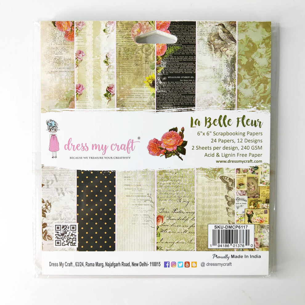 Dress My Craft La Belle Fleur 6 x 6 Paper Pad dmcp6117 Product View