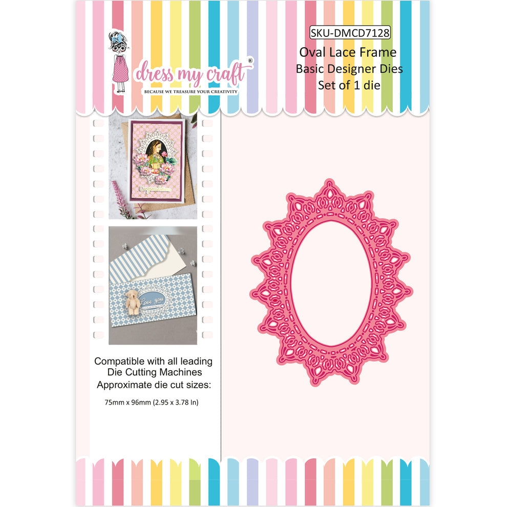 Dress My Craft Oval Lace Frame Dies dmcd7128