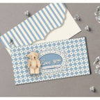 Dress My Craft Oval Lace Frame Dies dmcd7128 Teddy Bear Slimline Card