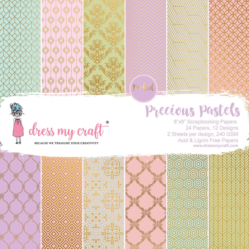 Dress My Craft Precious Pastels 6 x 6 Paper Pad dmcp5974