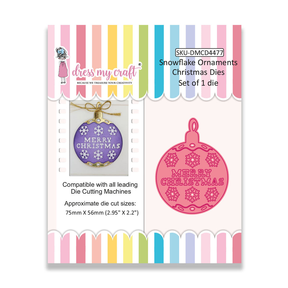 Dress My Craft Snowflake Ornaments Dies dmcd4477