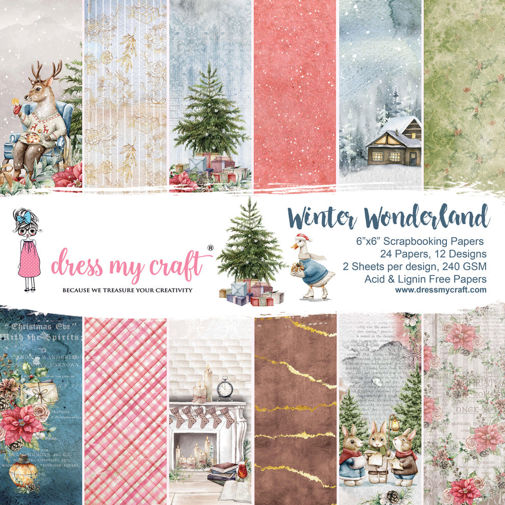 Dress My Craft Winter Wonderland 6 x 6 Paper Pad dmcp7195