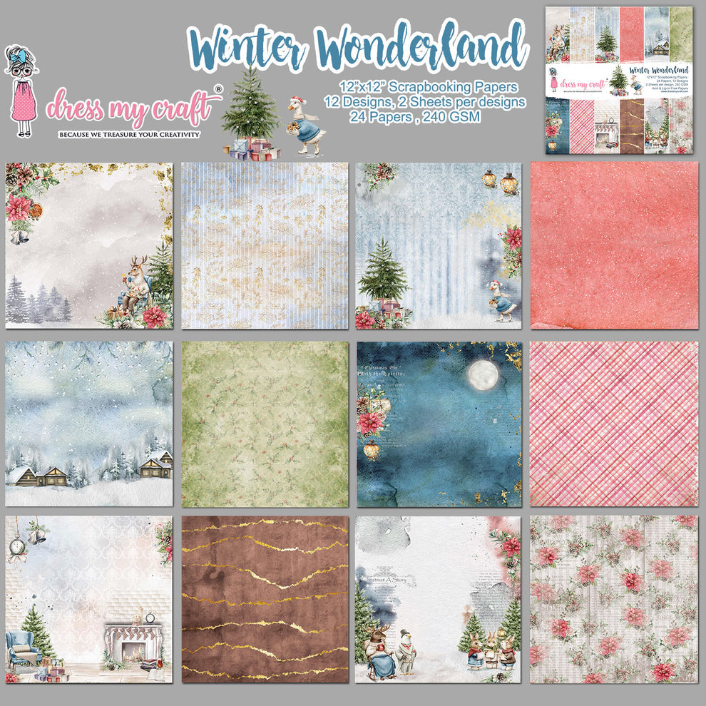 Dress My Craft Winter Wonderland 6 x 6 Paper Pad dmcp7195 Product Image