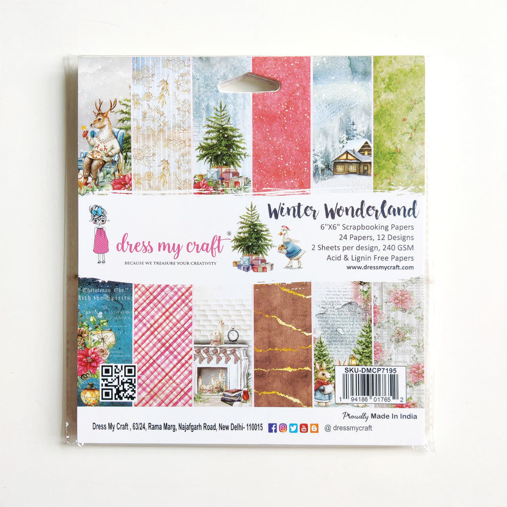 Dress My Craft Winter Wonderland 6 x 6 Paper Pad dmcp7195 Product View