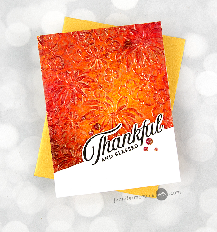 Simon Says Stamp Embossing Folder Drifting Blossoms sf346 Season Of Wonder Thankful Card | color-code:ALT01