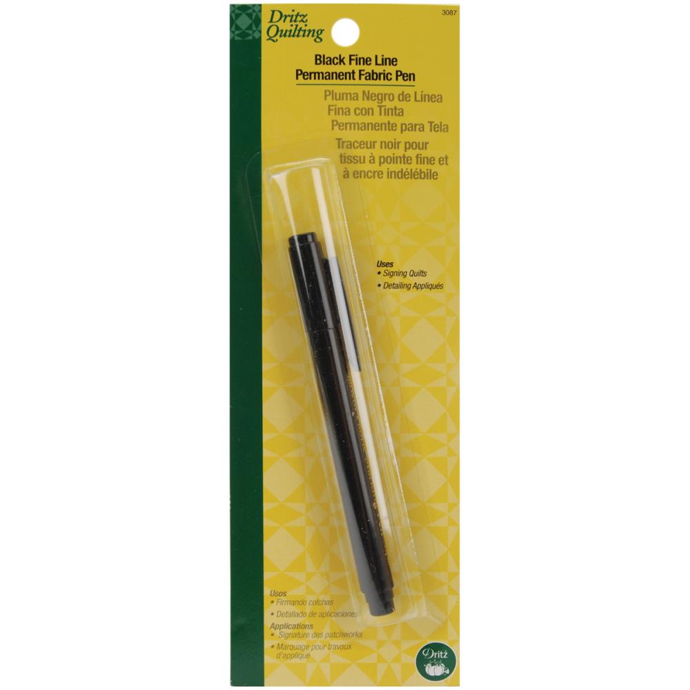 Dritz Quilting The Fine Line Black Permanent Fabric Pen 3087
