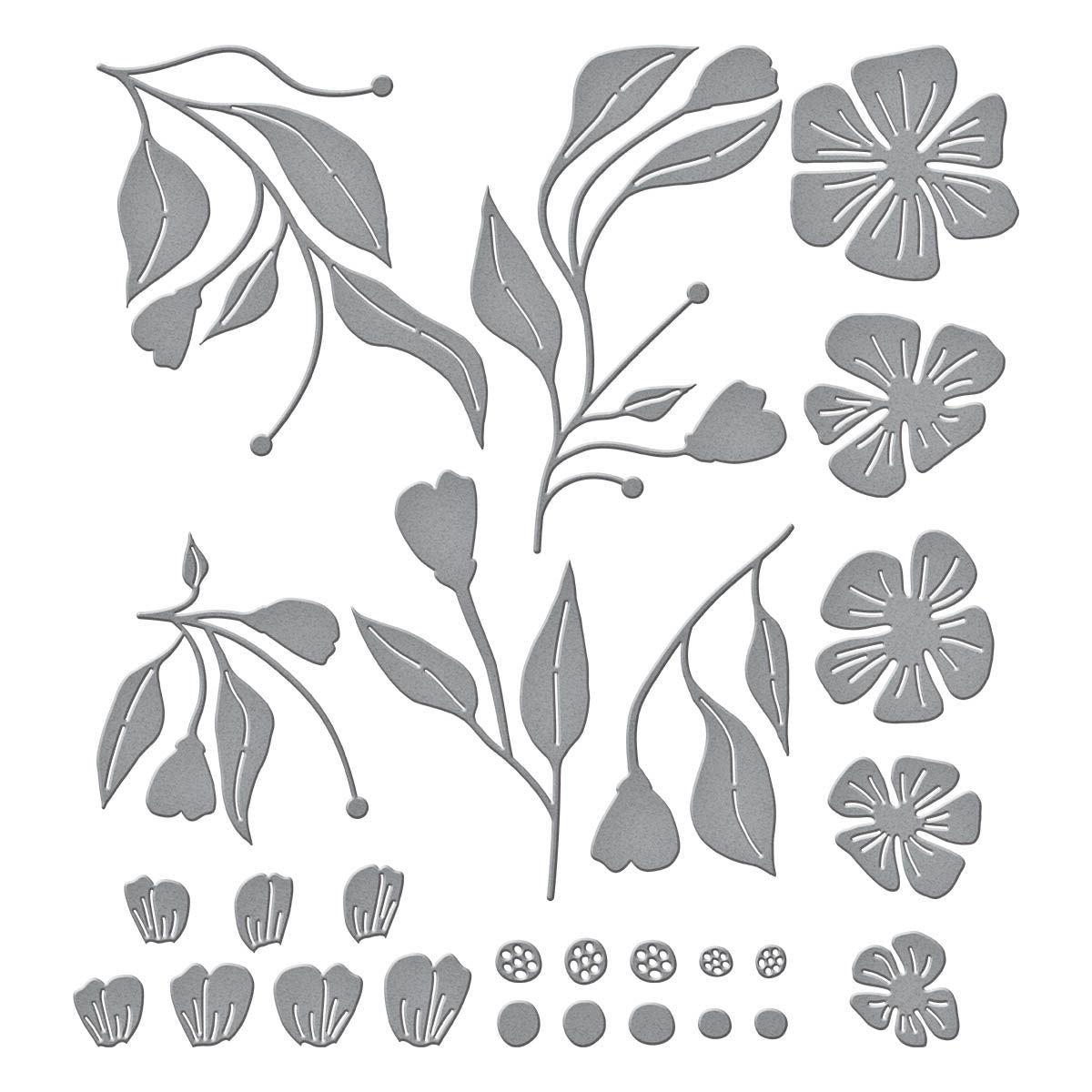 s6-226 Spellbinders Fresh Picked Buttercups Etched Dies