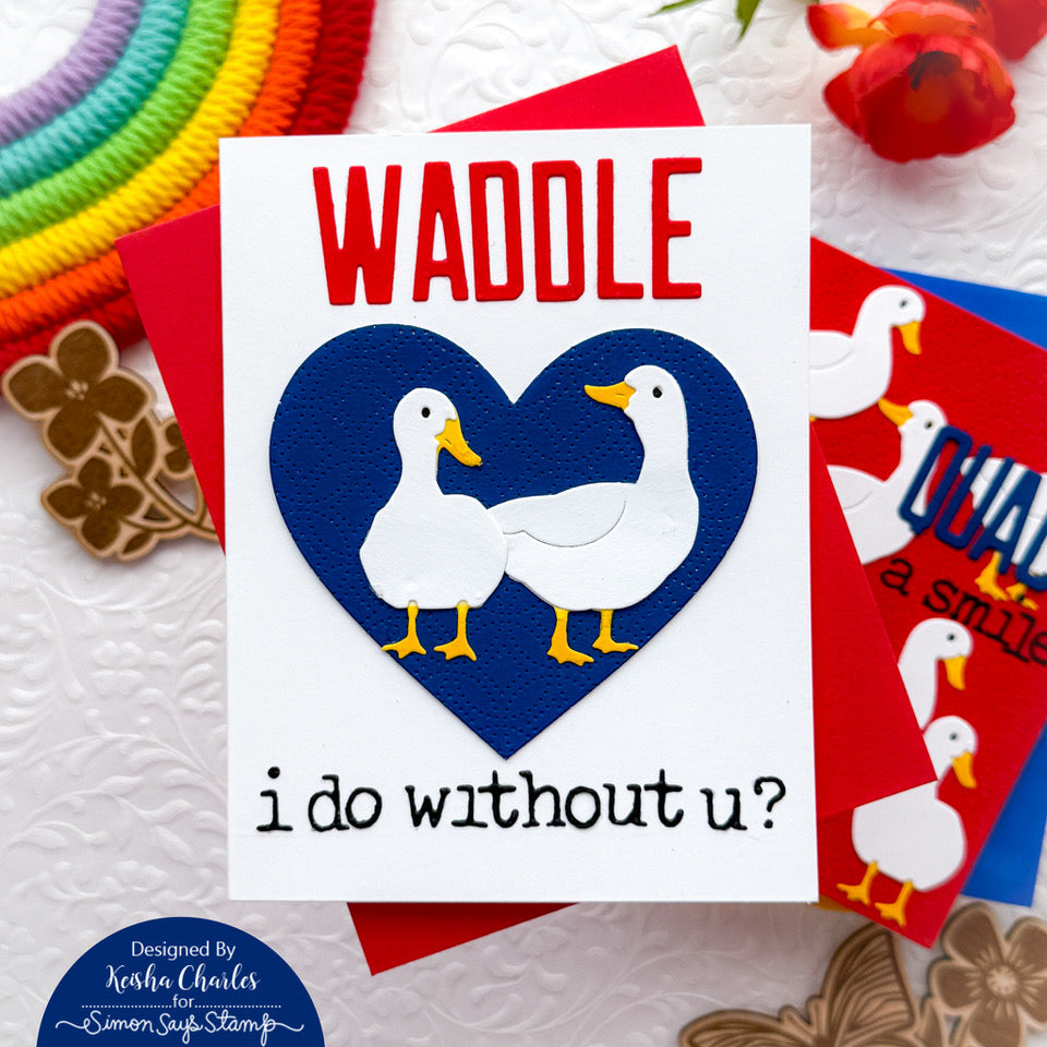 Simon Says Stamp Duck Trio Wafer Dies s1014 You Are My Favorite Friend Card | color-code:ALT09