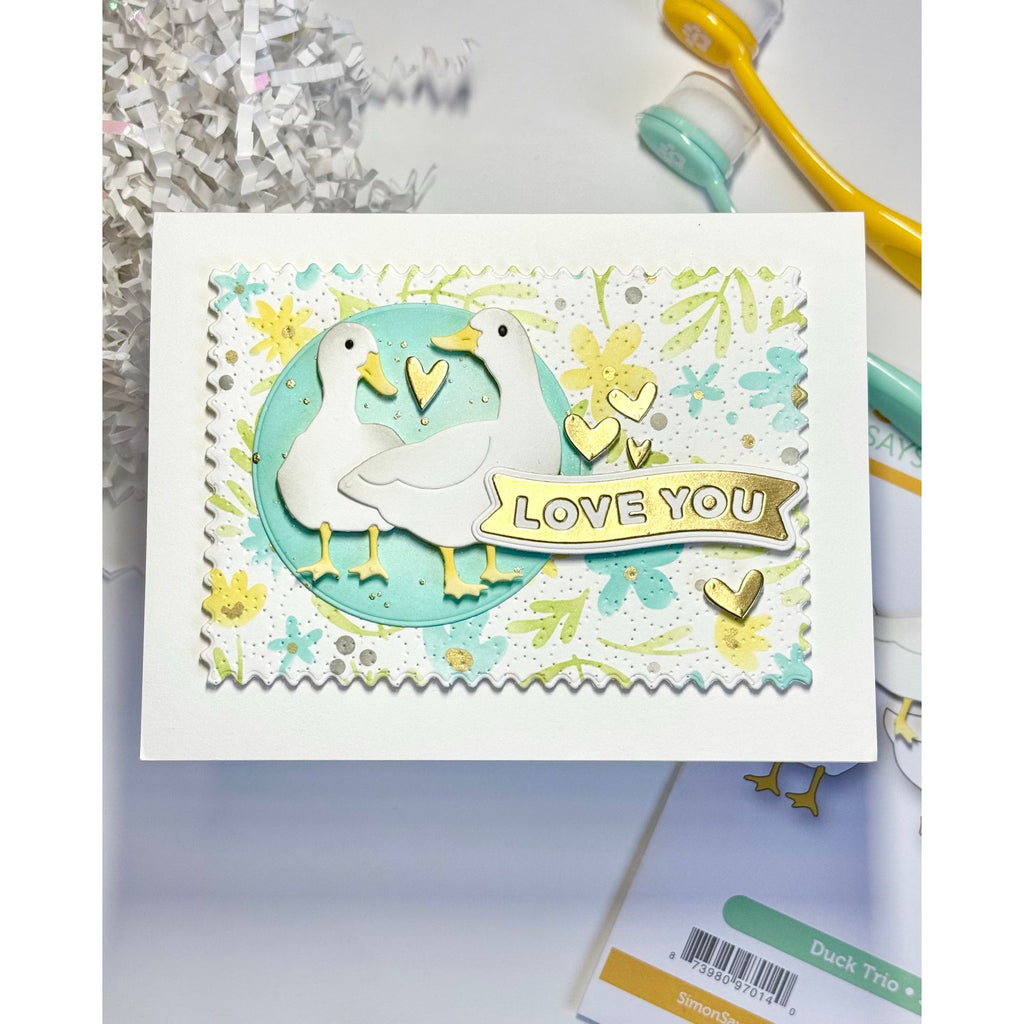 Simon Says Stamp Duck Trio Wafer Dies s1014 You Are My Favorite Love You Card