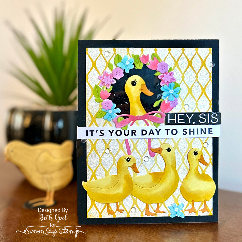 Simon Says Stamp Duck Trio Wafer Dies s1014 You Are My Favorite Sister Birthday Card