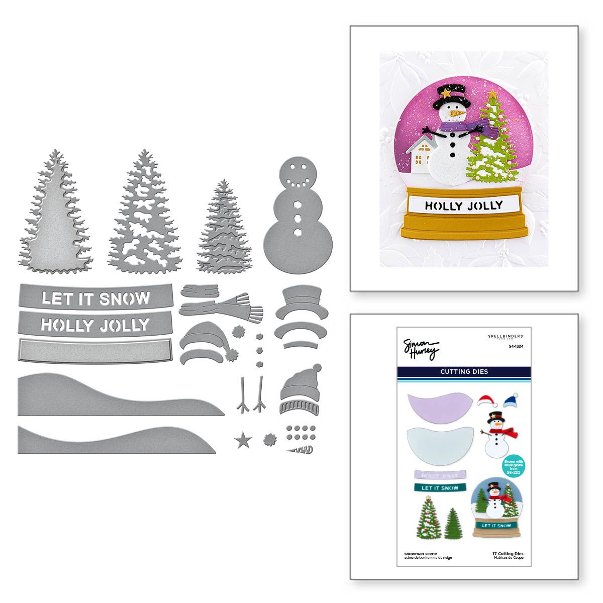 s4-1324 Spellbinders Snowman Scene Etched Dies product image
