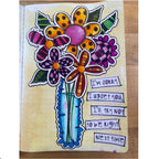Dyan Reaveley Dylusions Blooming Cling Stamps dyr10045 i'm sorry i upset you card