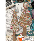 Dyan Reaveley Dylusions Deck The Tree Cling Stamp and Village Cut Out Tree Artboard Set dyr10057 colorful decorated tree boards